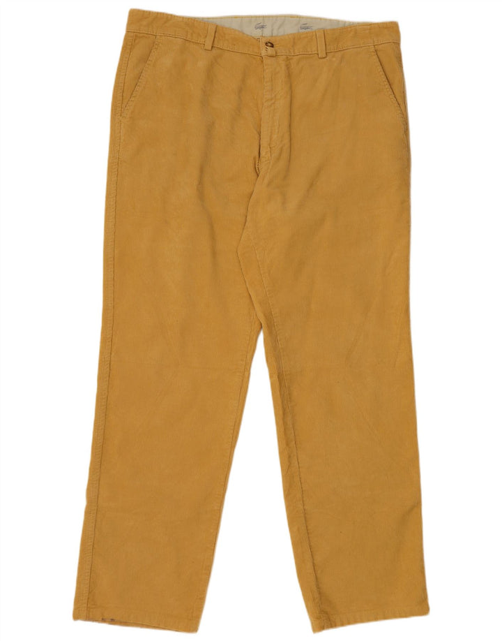 LACOSTE Gerade Cordhose für Herren, Größe 48, XL, B38, L31, gelbe Baumwolle