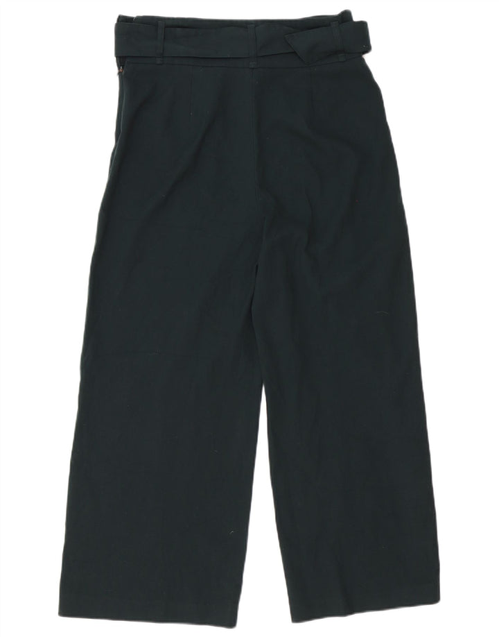 Zara Damen-Hose mit weitem Bein, mittelgroß, W30, L25, grünes Polyester