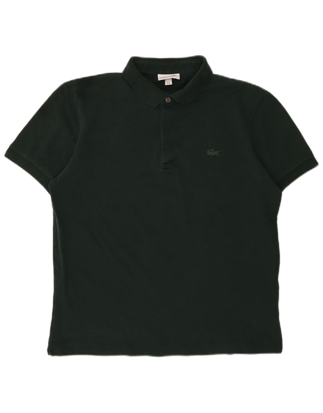 Lacoste Herren-Poloshirt mit normaler Passform, Größe 4, mittelgrüne Baumwolle