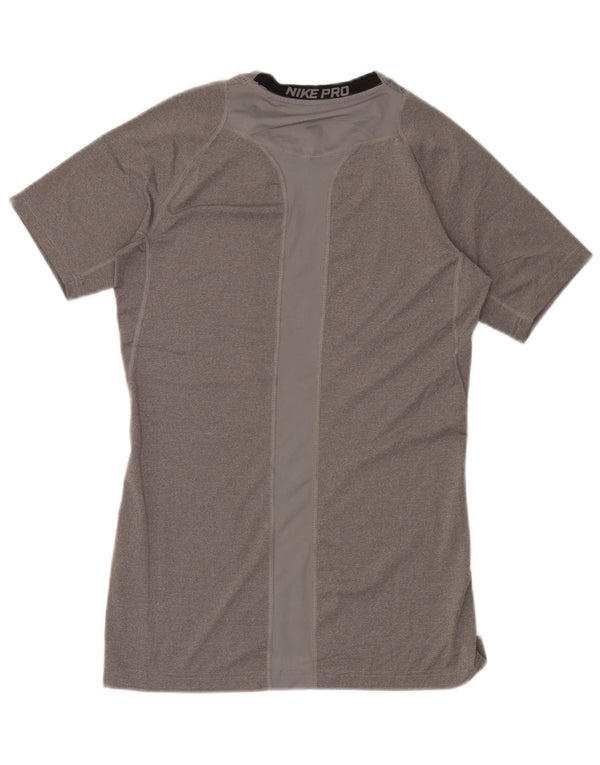 Nike Herren Dri Fit T-Shirt Top Large Grau Polyester
