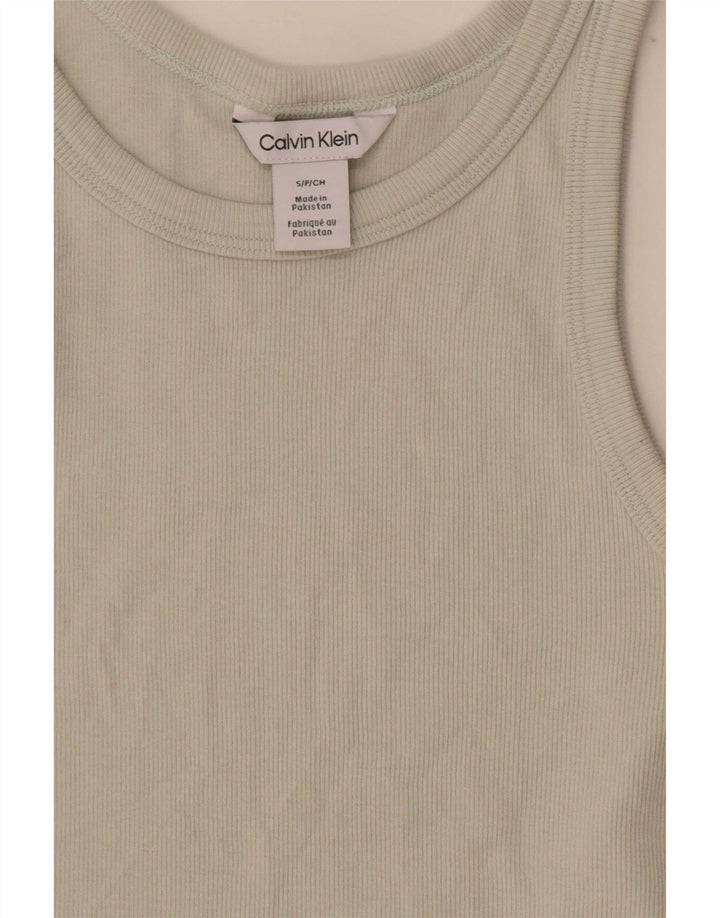 Calvin Klein Damen Weste Top UK 8 Small Grün