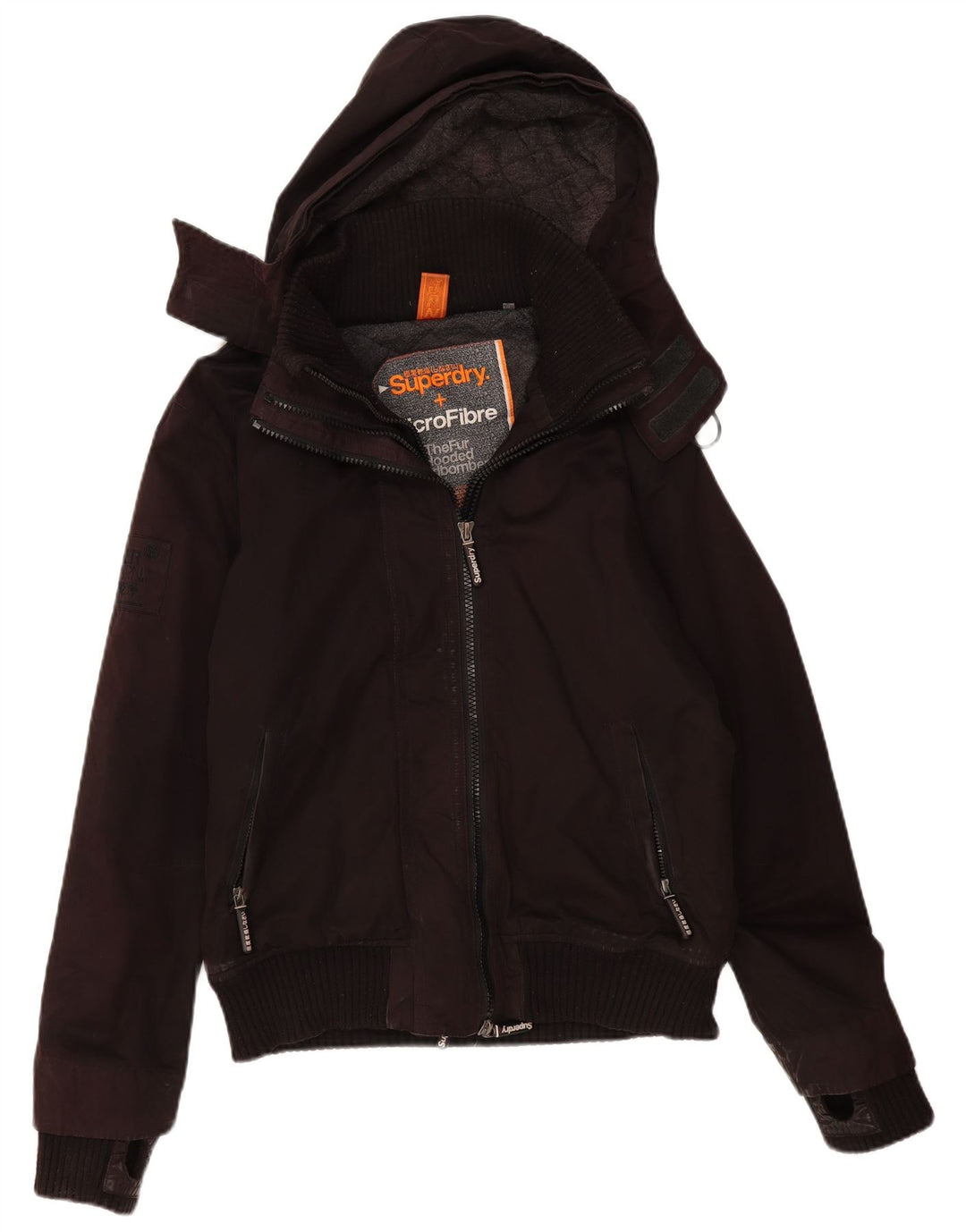Superdry Herren The Windbomber Kapuzen-Bomberjacke UK 40 Large Braun