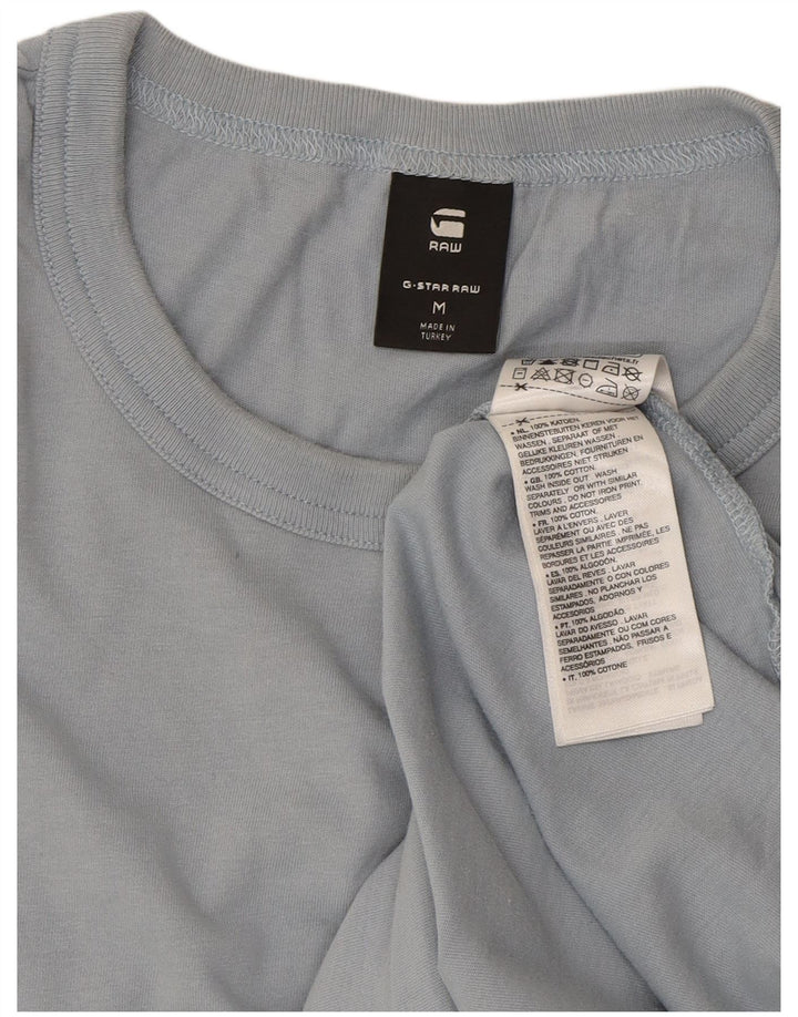 G-STAR Womens T-Shirt Top UK 14 Medium Blue Cotton