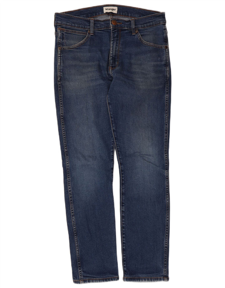 Wrangler Herren Larston Slim Jeans W30 L28 Blaue Baumwolle