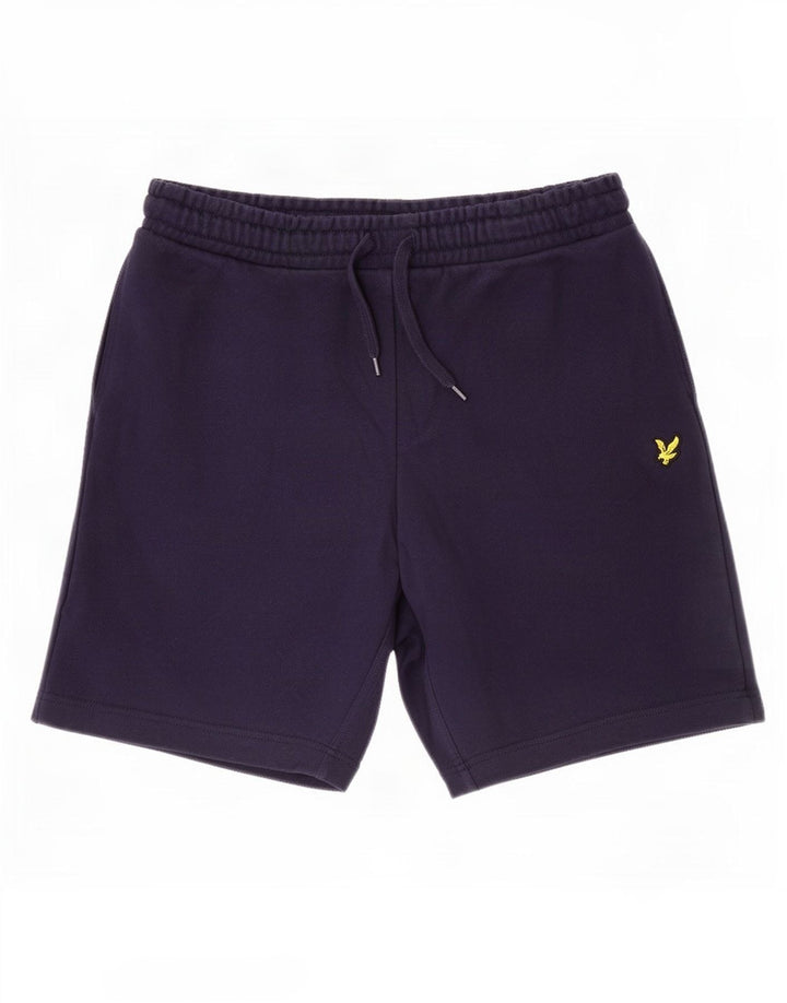 Lyle & Scott Herren-Sportshorts aus mittelblauer Baumwolle in Marineblau