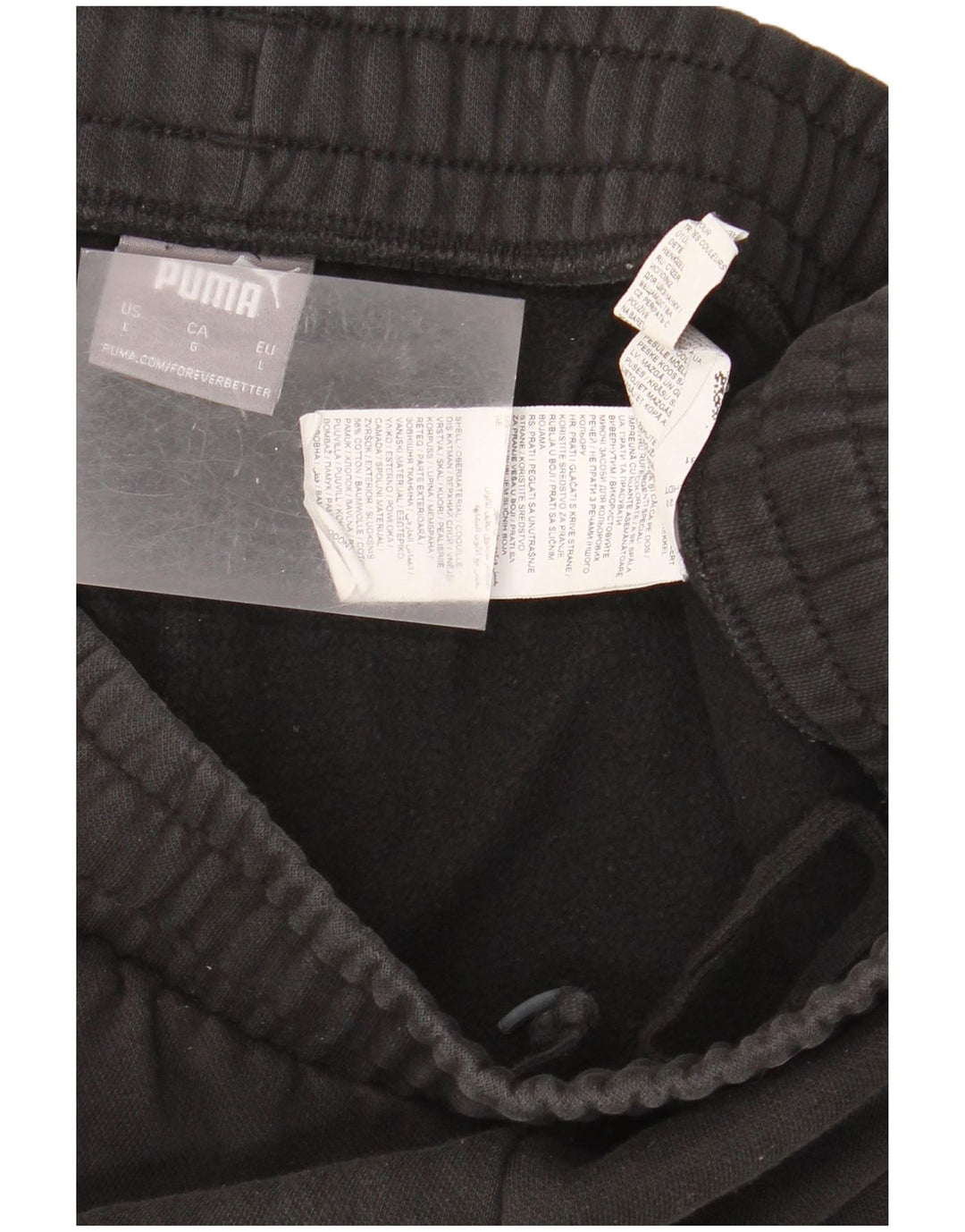 Puma Herren-Sportshorts, groß, schwarze Baumwolle