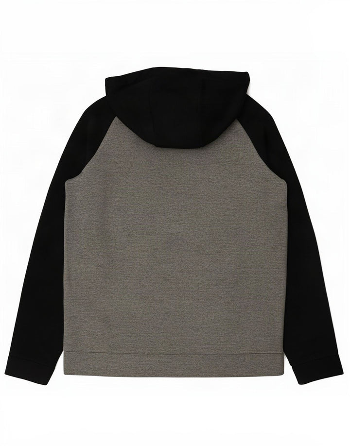 Nike Herren Dri Fit Graphic Kapuzenpullover, klein, graues Farbblock-Polyester