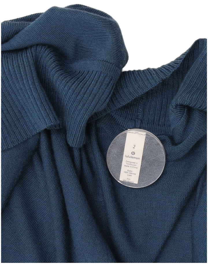 Lululemon Damen-Strickjacke, übergroß, lang geschnitten, offen, US 2 XS, Blau