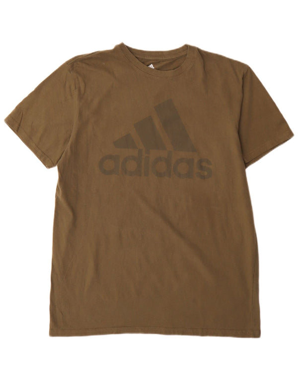 Adidas Herren Golf Graphic T-Shirt Top Large Khaki Baumwolle
