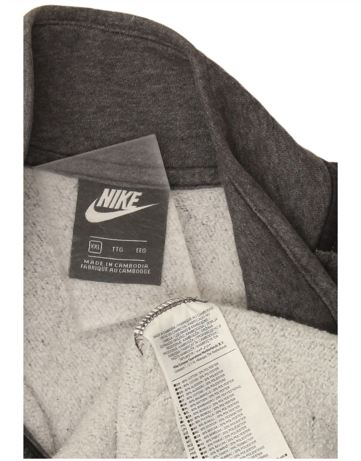 Nike Herren-Trainingsanzugoberteil, 2XL, graue Baumwolle