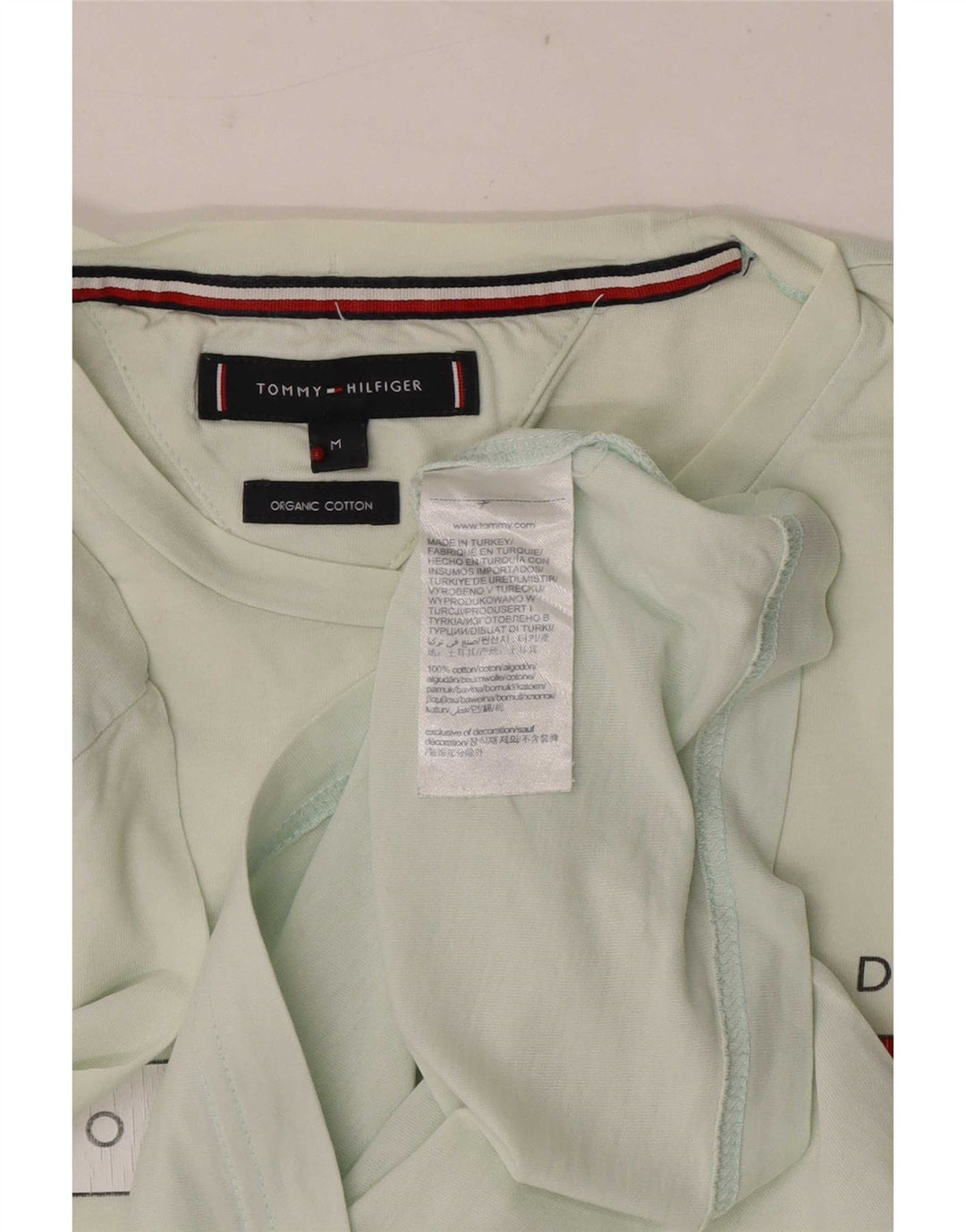 Tommy Hilfiger Herren-T-Shirt mit Grafik, mittelgrüne Baumwolle