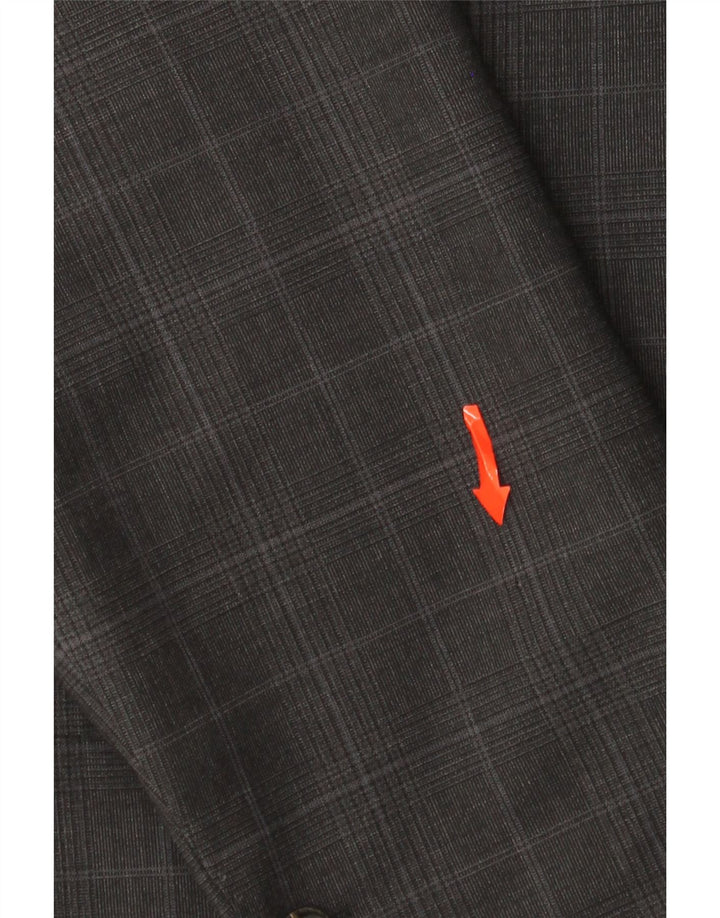 Hugo Boss Herren-Blazer mit 2 Knöpfen, EU 56, 3XL, grau karierte Wolle