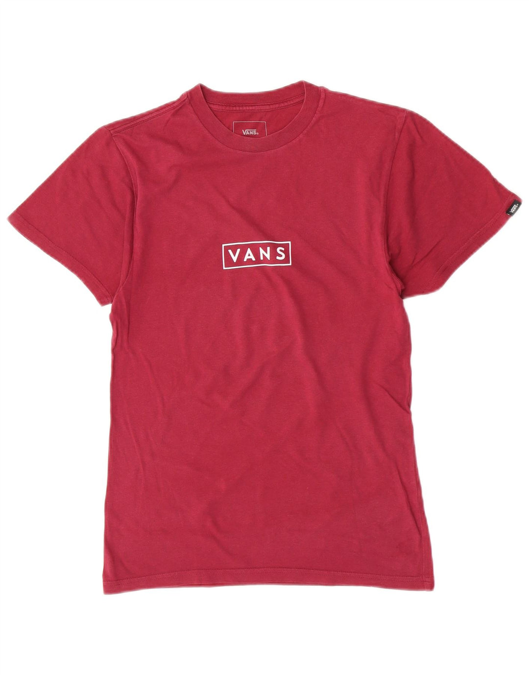 Vans Herren Custom Fit T-Shirt Top XS Rot Baumwolle