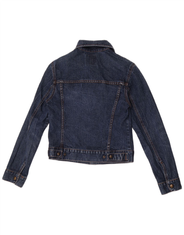 Zu Elements Damen Crop Denim Jacke IT 40 Small Blau Baumwolle