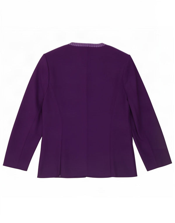 Jacques Vert Damen 3-Knopf-Blazerjacke UK 16 Large Lila Polyester