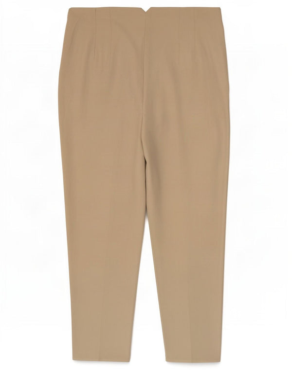 Zara Damen-Chinohose mit hoher Taille, schmal zulaufend, XL, W32, L26, Beige