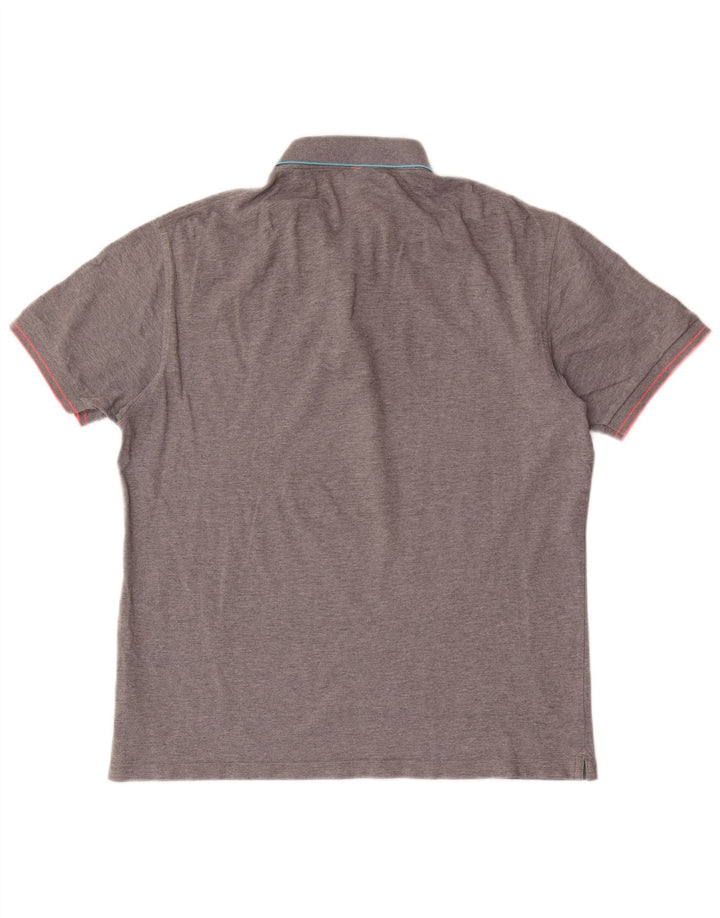 SUN68 Herren-Poloshirt 2XL, grau gestreift, Baumwolle
