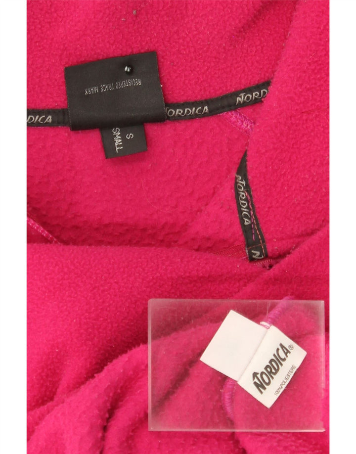 Nordica Herren-Fleecepullover mit lockerer Passform und Reißverschluss am Hals, klein, rosa, Polyester