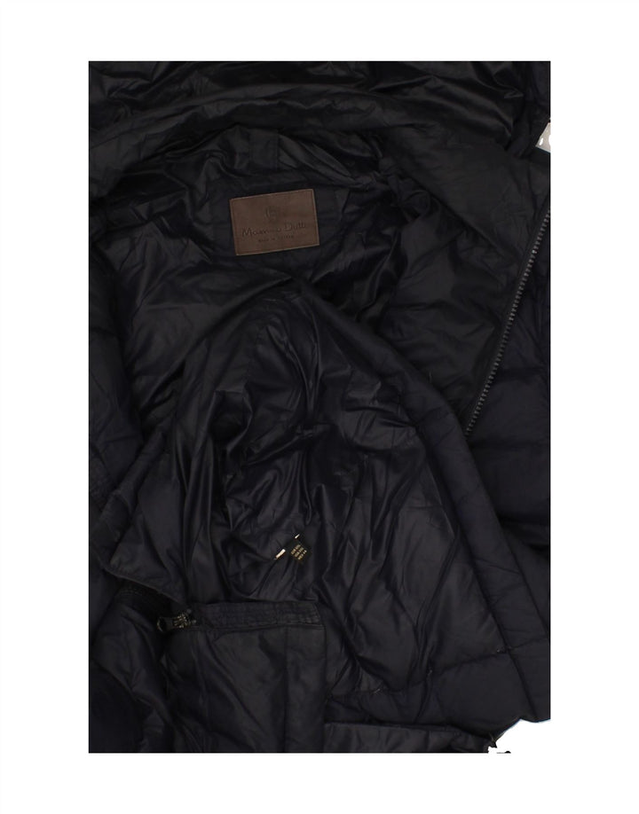 MASSIMO DUTTI Womens Hooded Padded Coat UK 20 2XL  Navy Blue Vintage Massimo Dutti and Second-Hand Massimo Dutti from Messina Hembry 