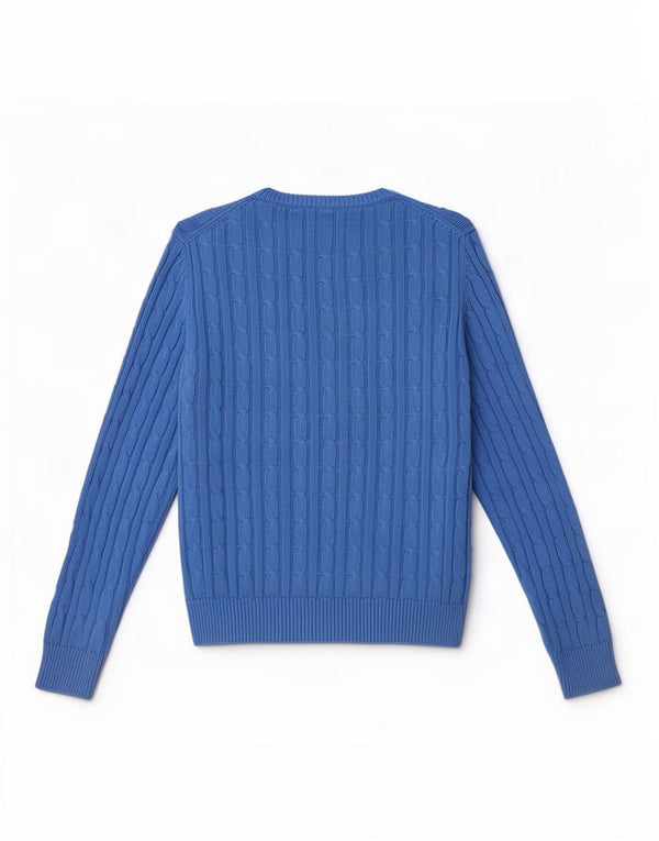 Jack Wills Damen-Pullover mit Rundhalsausschnitt, Gr. 8, Blau, Baumwolle