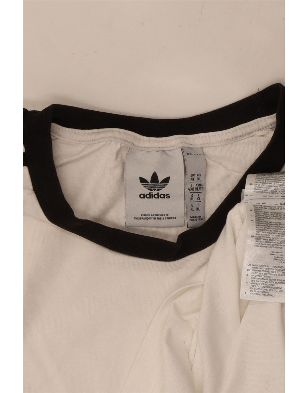 ADIDAS Herren Top Langarm XL Weiße Baumwolle