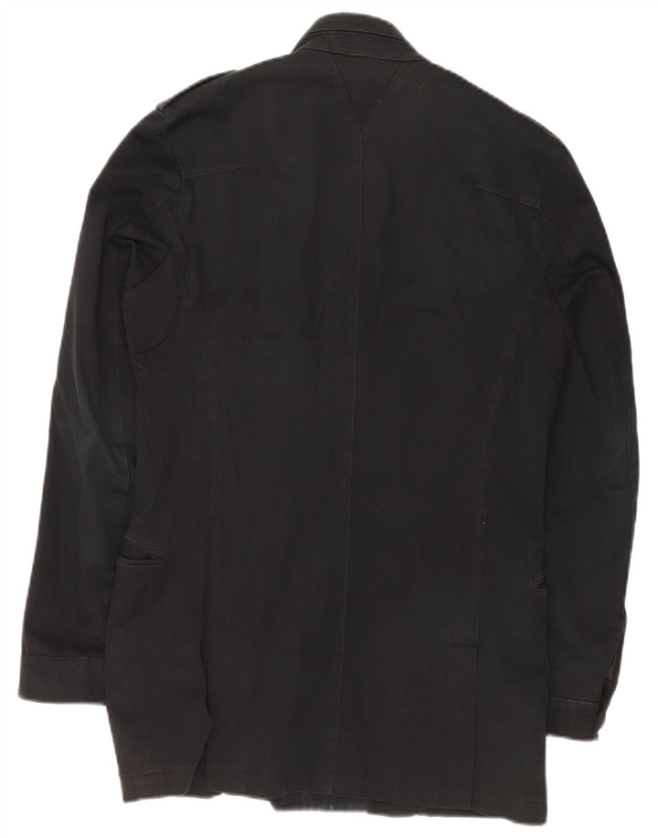 Reiss Herren Militärjacke UK 36 Small Schwarz Baumwolle