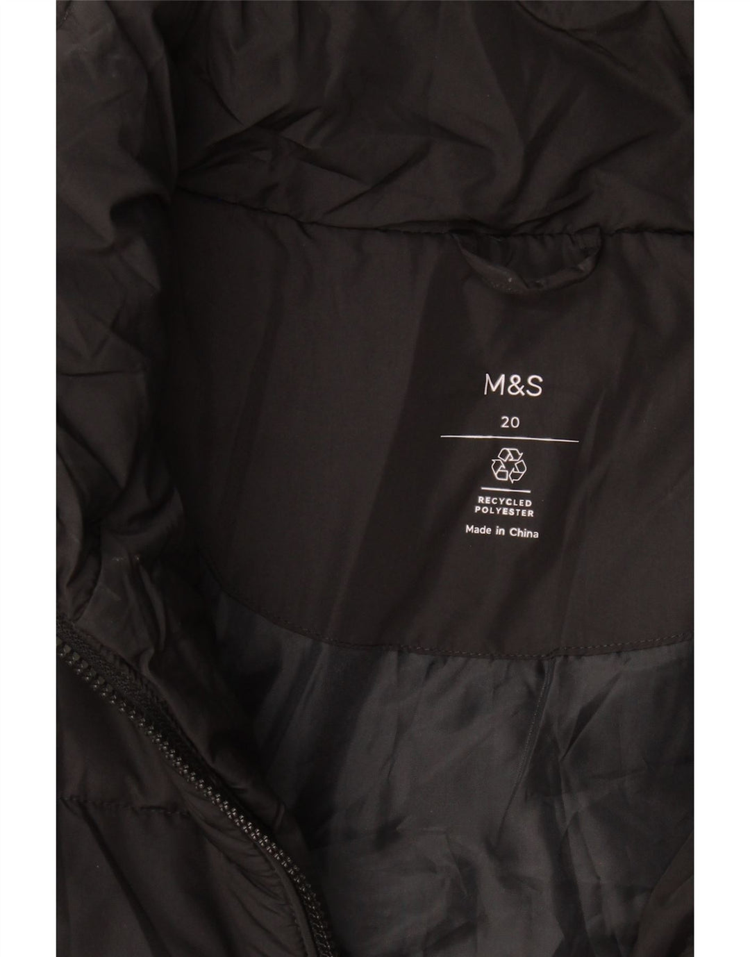 Marks & Spencer Damen Wattierte Jacke UK 20 2XL Schwarz Polyester