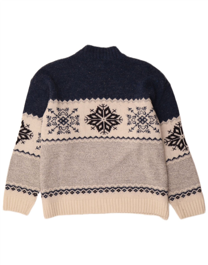 Campagnolo Herren-Pullover mit Rollkragen, XL, mehrfarbig, Fair-Isle-Wolle