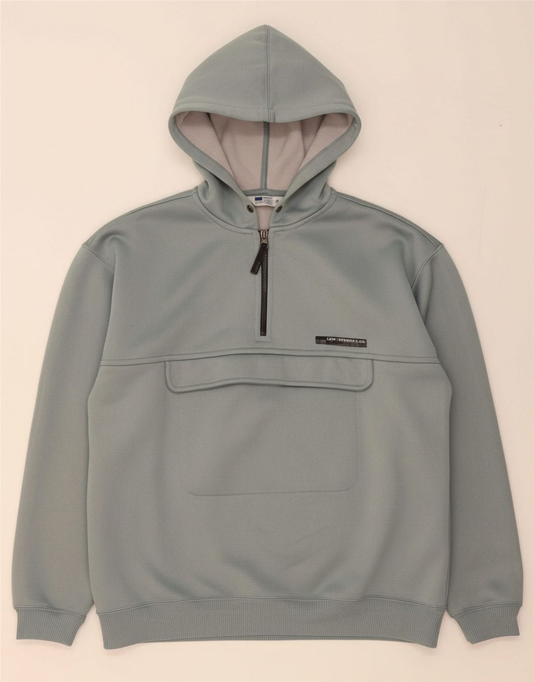 LEVI'S Mens Zip Neck Hoodie Jumper Medium Grey Polyester