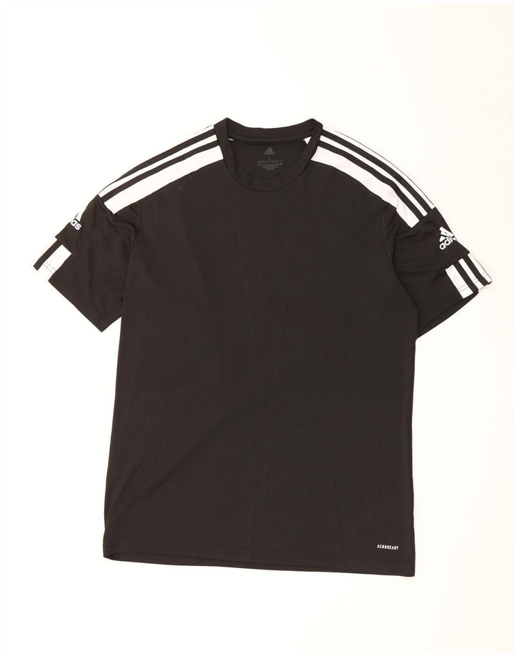 Adidas Herren Aeroready T-Shirt Top Large Schwarz Colourblock Polyester