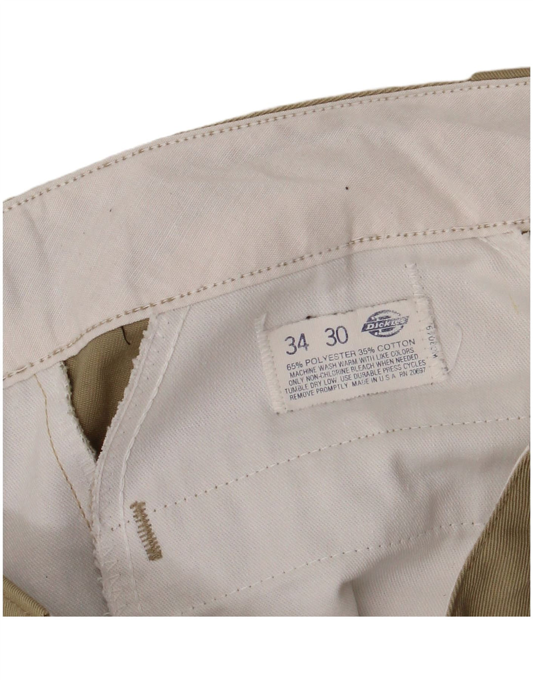 Dickies gerade Chino-Hose für Herren, W34, L30, Khaki, Polyester