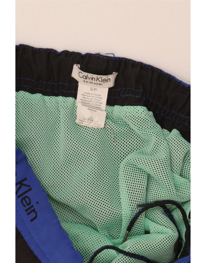 Calvin Klein Herren-Badeshorts mit Grafik, Größe S, Schwarz, Farbblock-Polyester