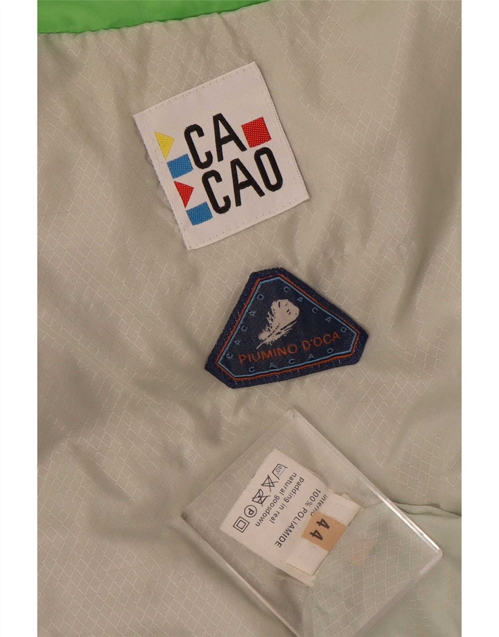 Cacao Damen Übergroße wattierte Jacke IT 44 Mittelgrünes Polyamid