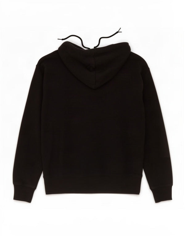 Marks & Spencer Damen Kapuzenpullover UK 14 Mittelschwarze Baumwolle