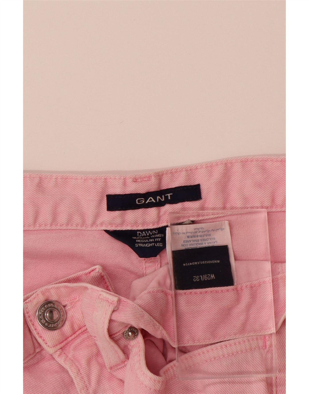 GANT Damen Dawn Regular Fit Straight Casual Hose W29 L32 Rosa Baumwolle