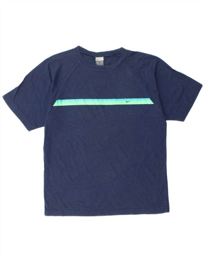 NIKE Mens T-Shirt Top UK 39/41 Medium Navy Blue