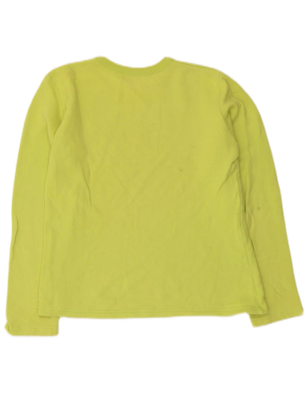 Benetton Mädchen-Sweatshirt mit Grafik, 11–12 Jahre, XL, grüne Baumwolle