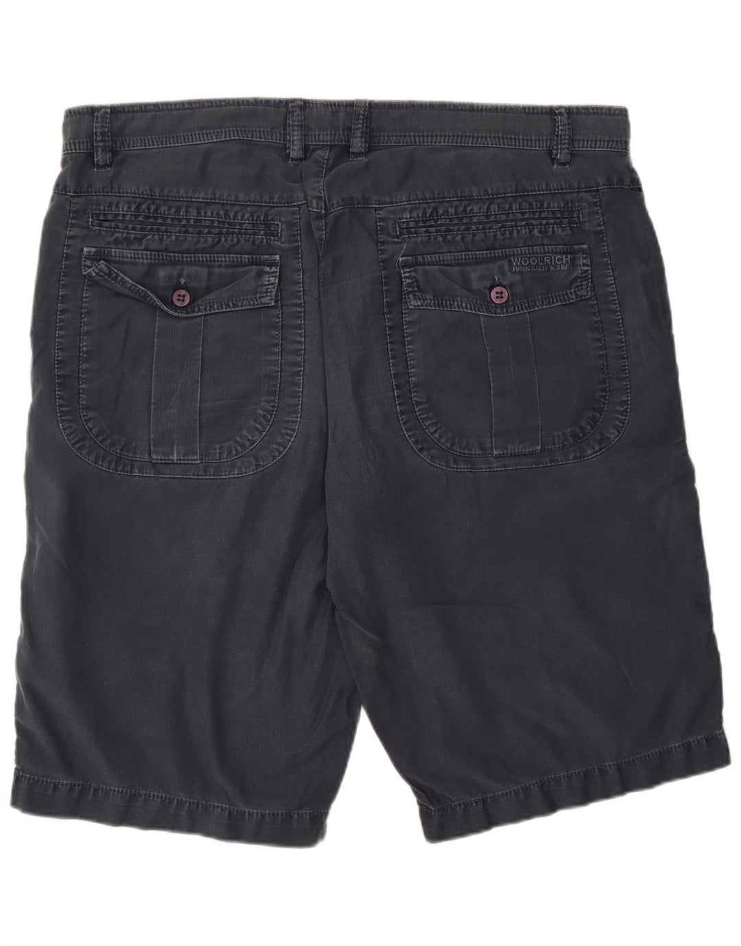 Woolrich Herren Chino-Shorts W38 XL Graue Baumwolle