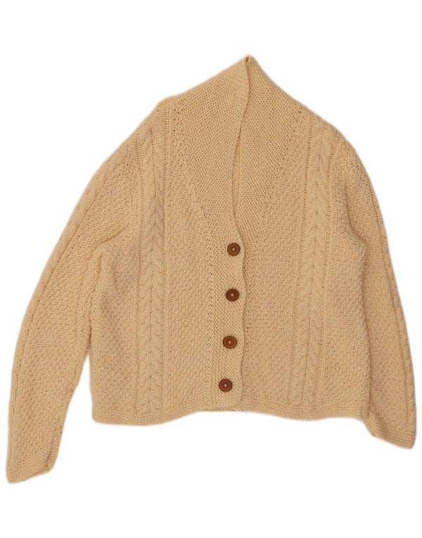 VINTAGE Damen Strickjacke Pullover UK 16 Large Beige
