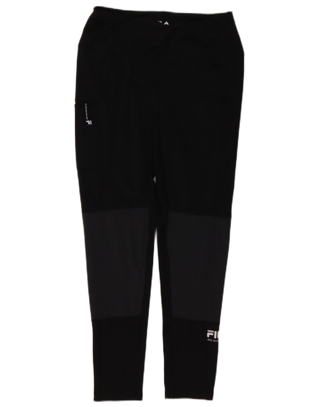 Fila Damen Leggings UK 12 Medium Schwarz