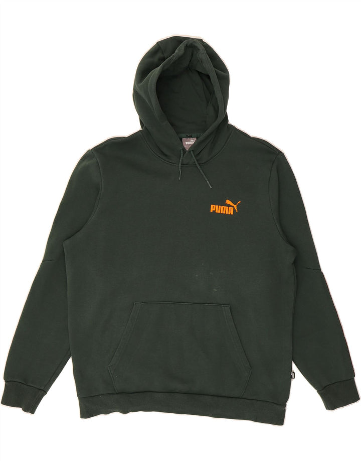 PUMA Mens Hoodie Jumper Large Green Vintage Puma and Second-Hand Puma from Messina Hembry 