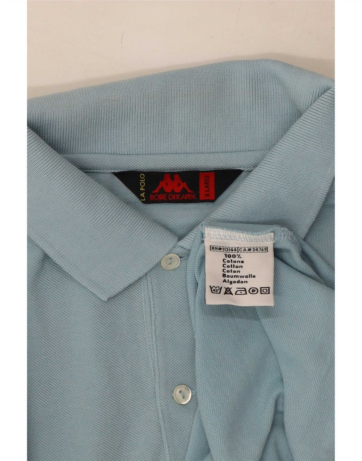 Kappa Herren Poloshirt XL Blau Baumwolle