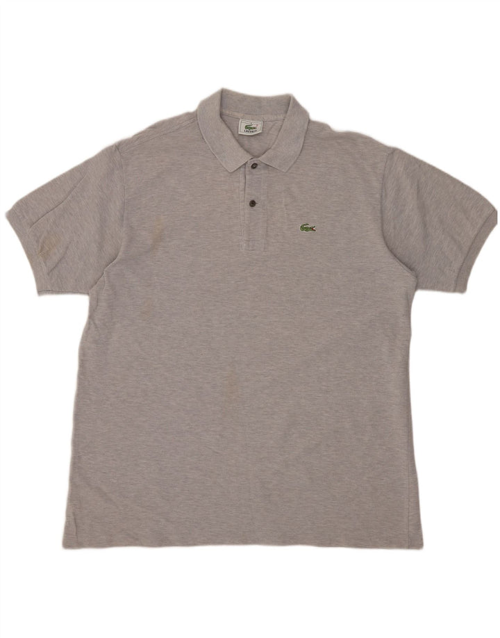 LACOSTE Herren-Poloshirt, Größe 6 XL, graue Baumwolle
