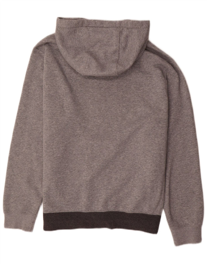 Nike Herren-Kapuzenpullover mit Reißverschluss, mittelgraue Colourblock-Baumwolle