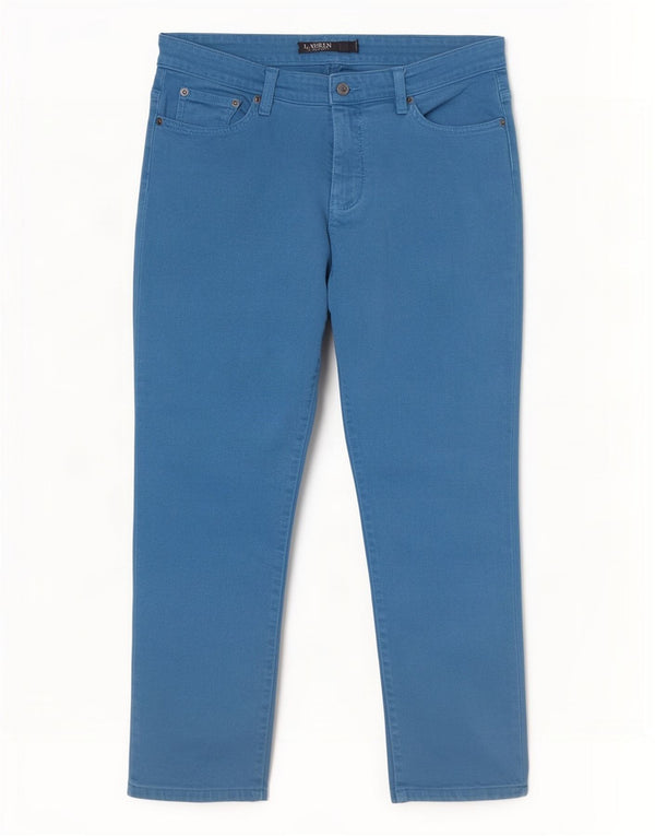 Ralph Lauren Damen Slim Cropped Jeans US 12 Large W34 L25 Blaue Baumwolle