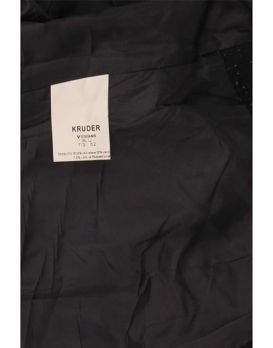 Kruder Herrenweste IT 52, groß, marineblau geflecktes Polyester