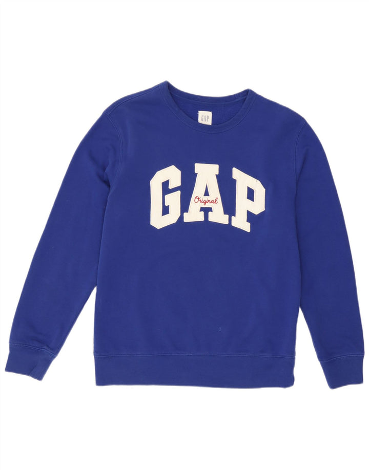 Gap Grafik-Sweatshirt für Damen, Gr. 10, Größe S, Blau, Baumwolle