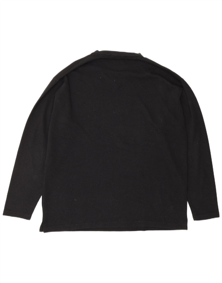 Essential Herren-Top, langärmelig, groß, aus schwarzem Polyester