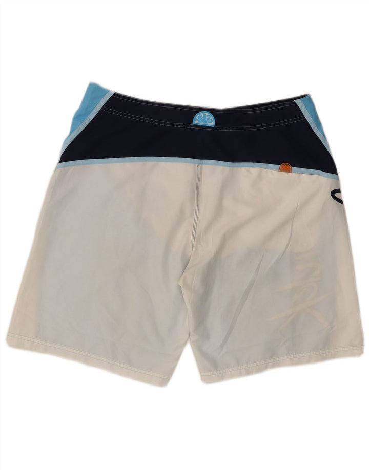 SUNDEK Herren-Badeshorts mit Grafik, groß, blaues Farbblock-Polyester