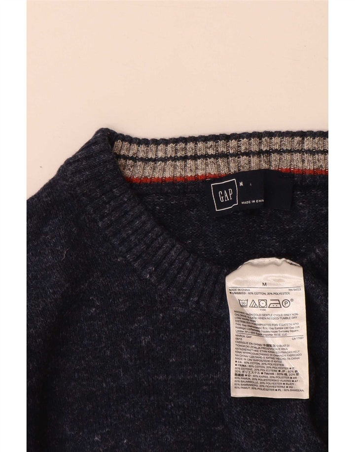 Gap Herren-Pullover mit Rundhalsausschnitt, mittlere marineblaue gesprenkelte Baumwolle
